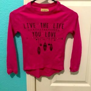 Roebuck and co Long sleeve shirt - size S kids - color pink and black